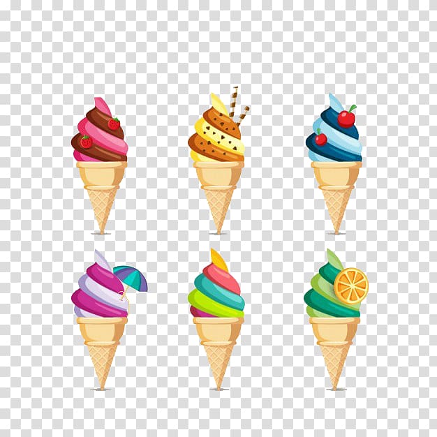 Ice cream Poster Biscuit roll, A plurality of ice cream cones transparent background PNG clipart