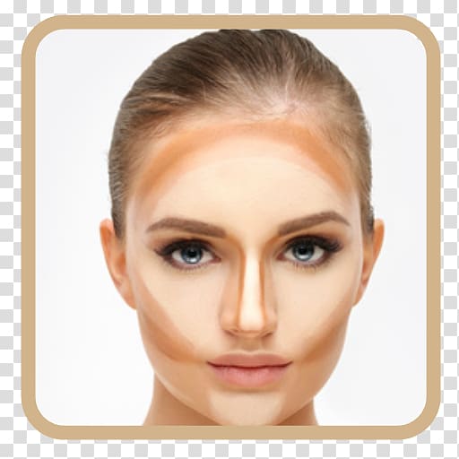 Cosmetics Contouring Face Cheek Make-up artist, Face transparent background PNG clipart