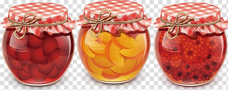 Marmalade Pickling Breakfast Fruit preserves, Hand-painted glass jam jar transparent background PNG clipart