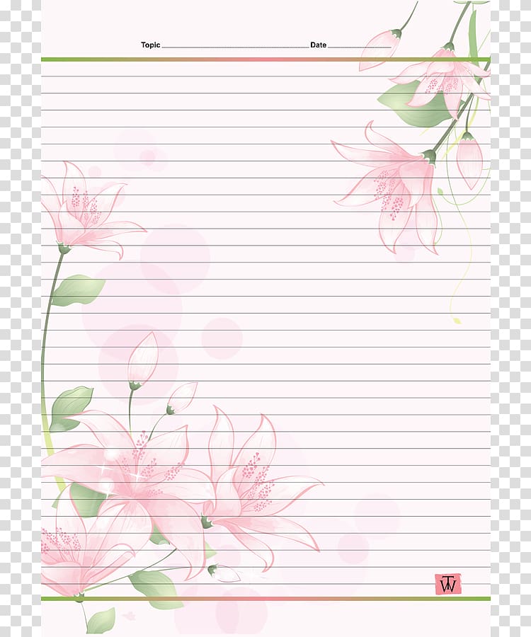 Floral design Paper Frames Line, spiral wire notebook transparent background PNG clipart