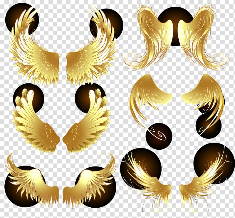 Adobe Illustrator, Golden wings transparent background PNG clipart