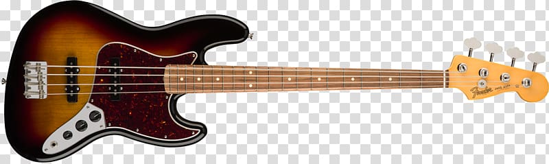 Fender Standard Jazz Bass Fender Jazz Bass Bass guitar Sunburst Fender Precision Bass, Bass Guitar transparent background PNG clipart