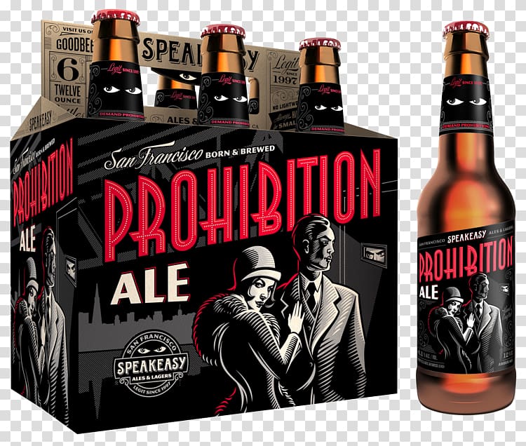 Speakeasy Ales & Lagers Beer Prohibition in the United States Pale ale, beer transparent background PNG clipart