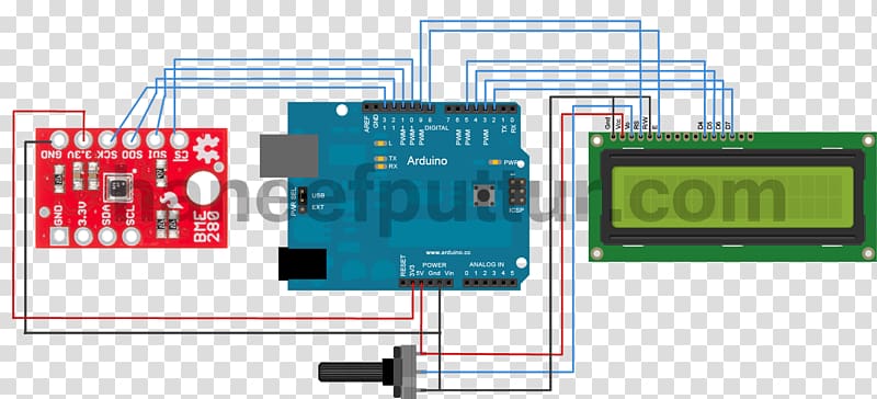 Arduino Wiring diagram Liquid-crystal display Circuit diagram Universal asynchronous receiver-transmitter, Panic Attack transparent background PNG clipart
