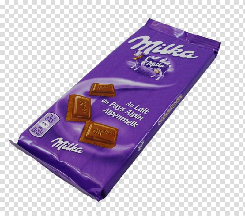 Chocolate bar Tablette de chocolat Milka, chocolate transparent background PNG clipart