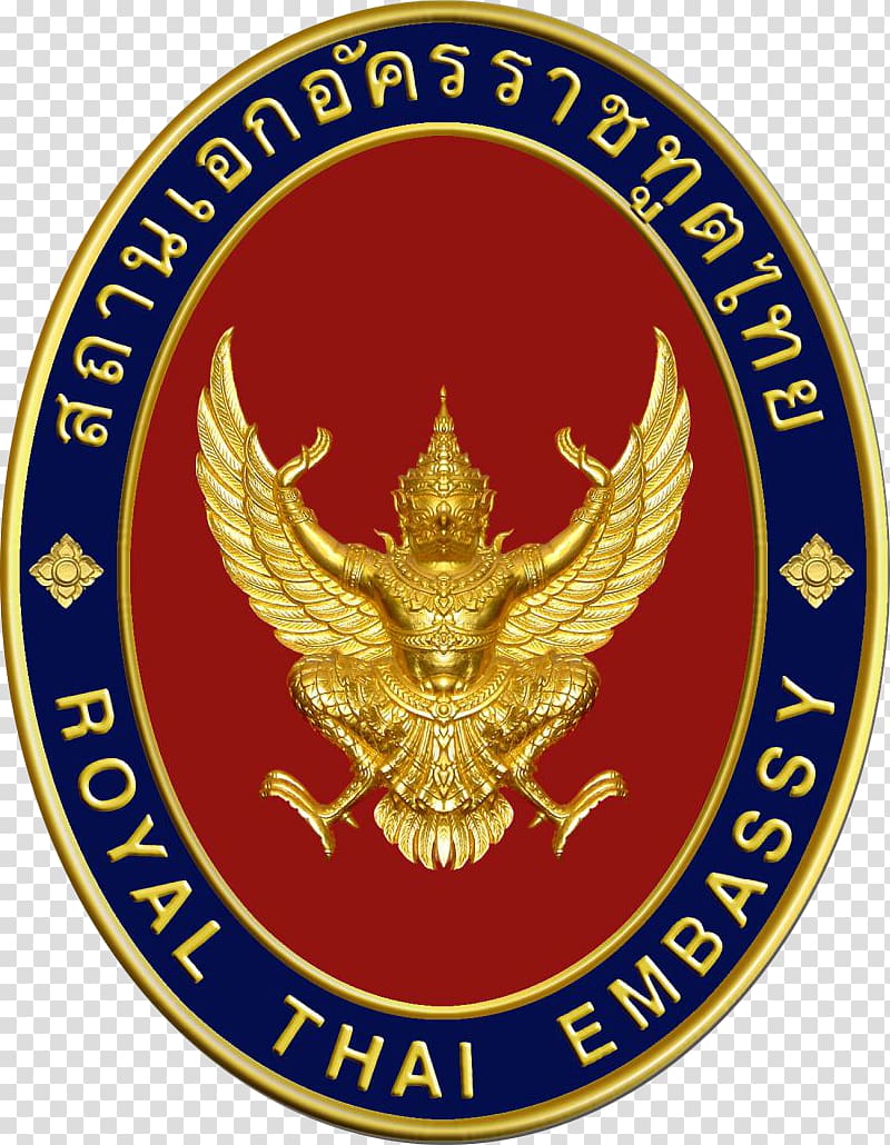 blue, red, and gold Royal Thai Embassy logo, Embassy of Thailand, London Diplomatic mission Royal Thai Embassy Travel visa, thailand transparent background PNG clipart