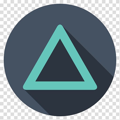 triangle logo, triangle symbol aqua, Playstation triangle dark transparent background PNG clipart