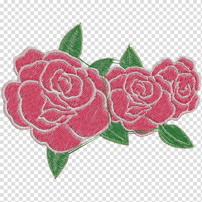 Garden roses Cabbage rose Embroidery Pink Handicraft, flower transparent background PNG clipart