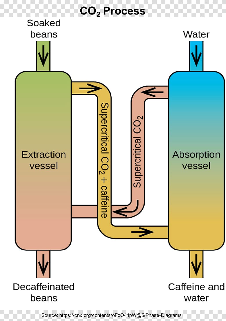 Phase diagram Carbon dioxide Gas Extraction, coffee beans shading transparent background PNG clipart