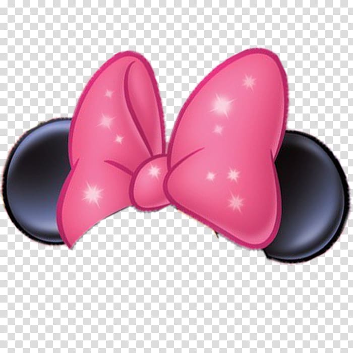 Minnie Mouse pink bow , Minnie Mouse Mickey Mouse , Mickey Mouse Ears Logo transparent background PNG clipart