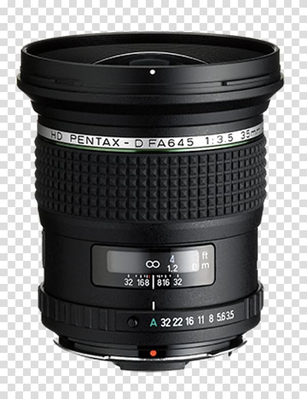 HD Pentax-D FA 645 35mm F3.5 AL Pentax *ist D Wide-angle lens Camera lens, camera lens transparent background PNG clipart