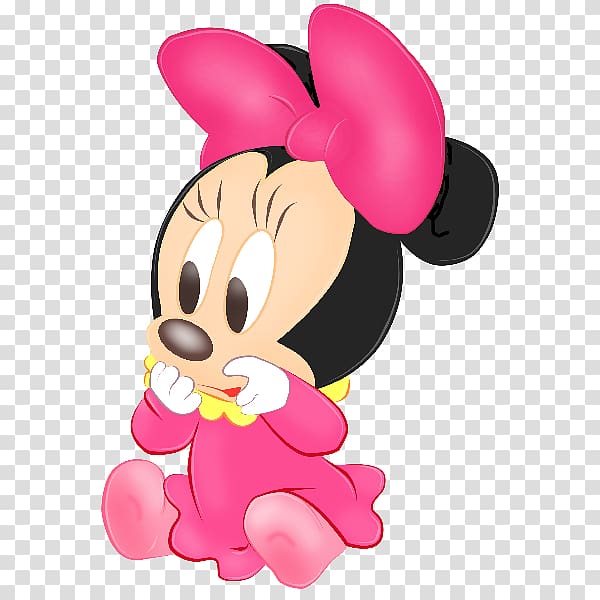 baby Minnie Mouse illustration, Minnie Mouse Mickey Mouse , baby transparent background PNG clipart