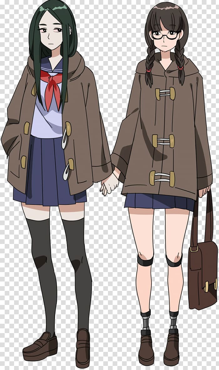 Anime Castle Town Dandelion Character design Model sheet, school uniform transparent background PNG clipart