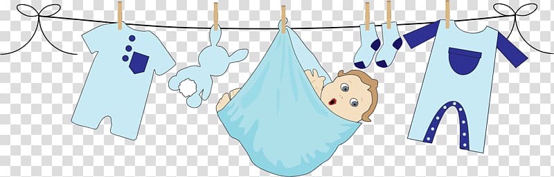 baby's blue animated clothes, Children\'s clothing Infant Clothes line Baby shower, boys transparent background PNG clipart