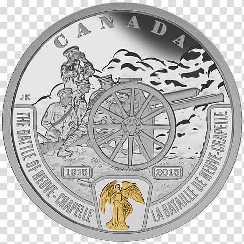 Battle of Neuve Chapelle First World War Second World War Coin Silver, Coin transparent background PNG clipart