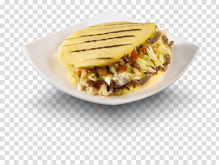 sandwich on white plate, Arepa Fast food Mexican cuisine Cachapa Breakfast, jamon transparent background PNG clipart