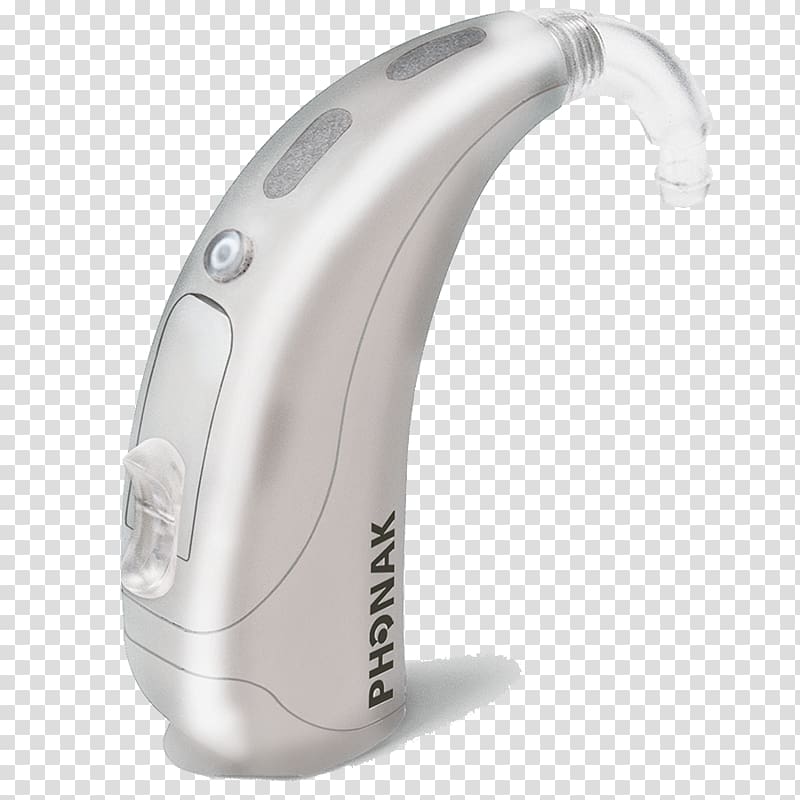 Hearing aid Sonova Tinnitus, silver microphone transparent background PNG clipart