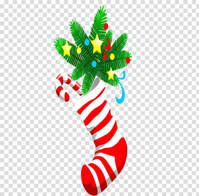 Christmas tree Christmas ing Red, Red Christmas socks transparent background PNG clipart