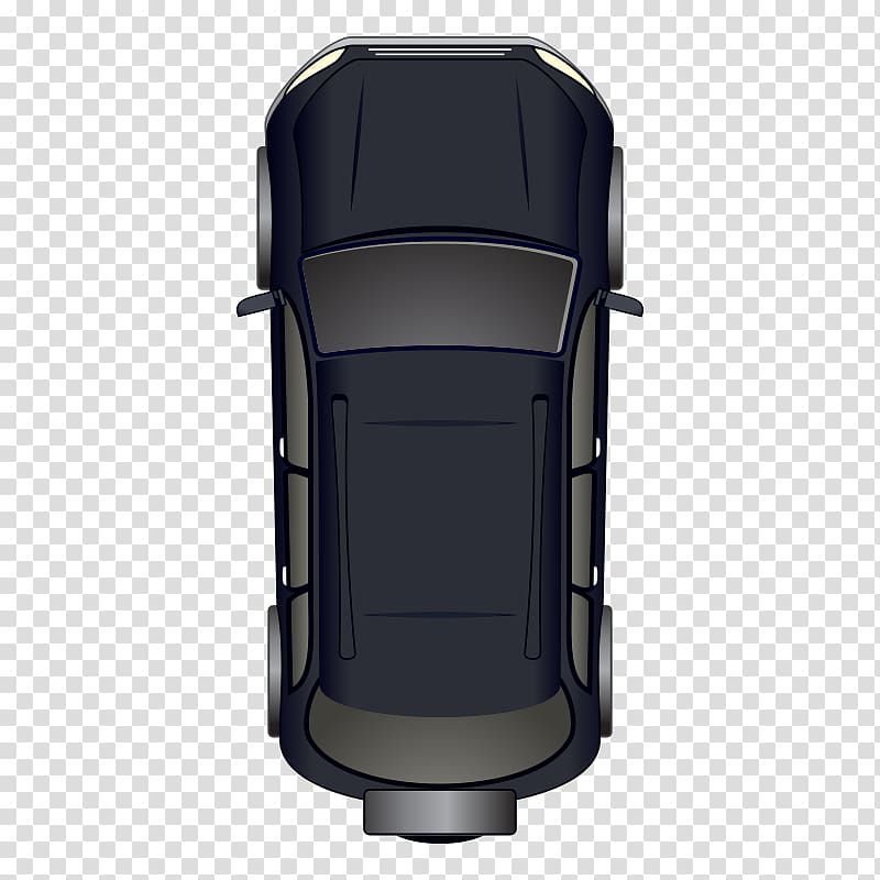 Car Bird's-eye view, top view,Plan view, black sport utility vehicle transparent background PNG clipart