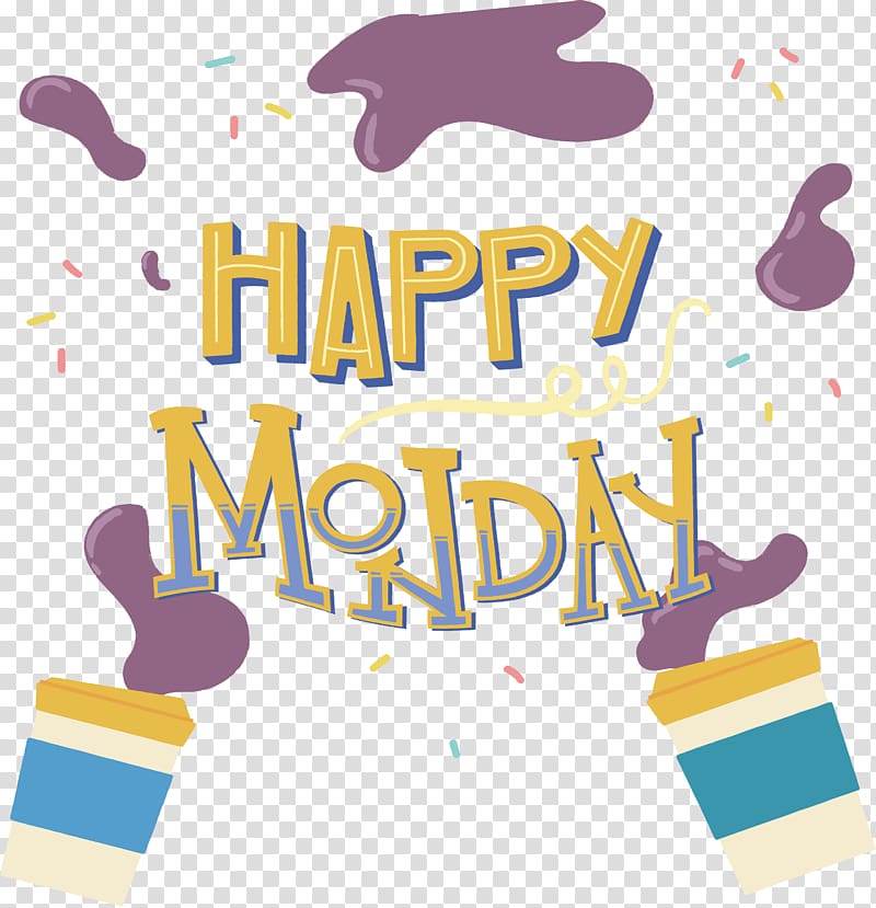 , Hello Monday ribbon transparent background PNG clipart