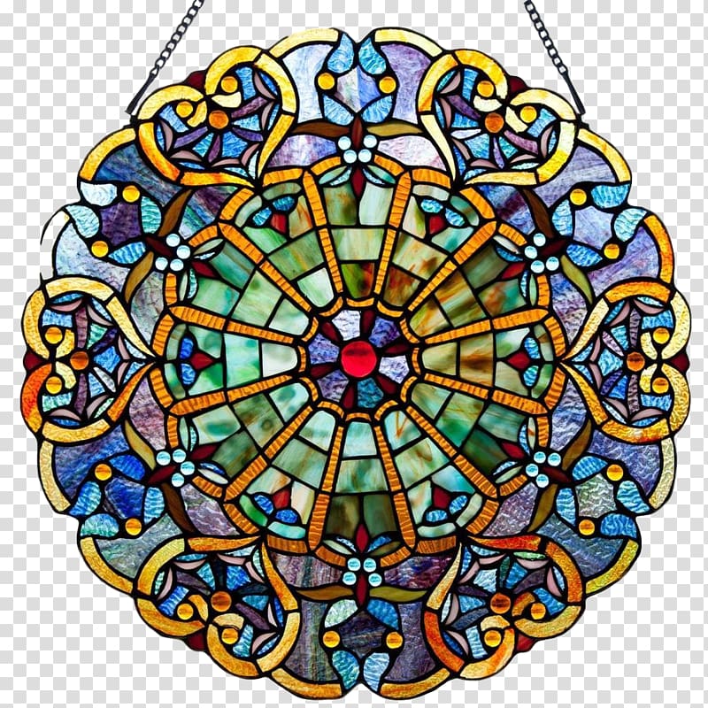Window Stained glass Tiffany glass, window transparent background PNG clipart
