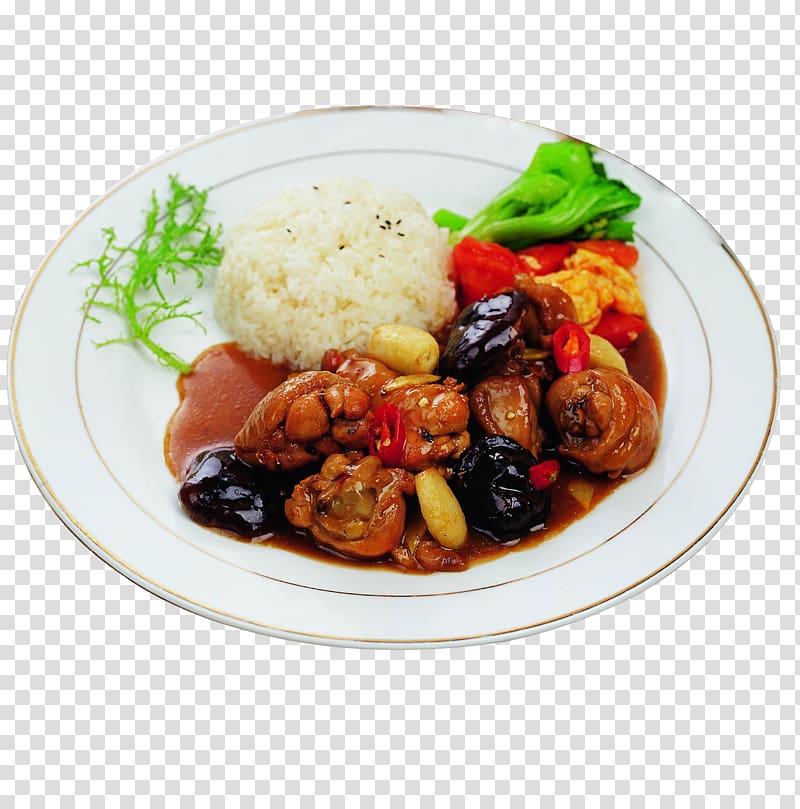 Minced pork rice Hainanese chicken rice Cooked rice Shiitake, Mushroom chicken rice transparent background PNG clipart