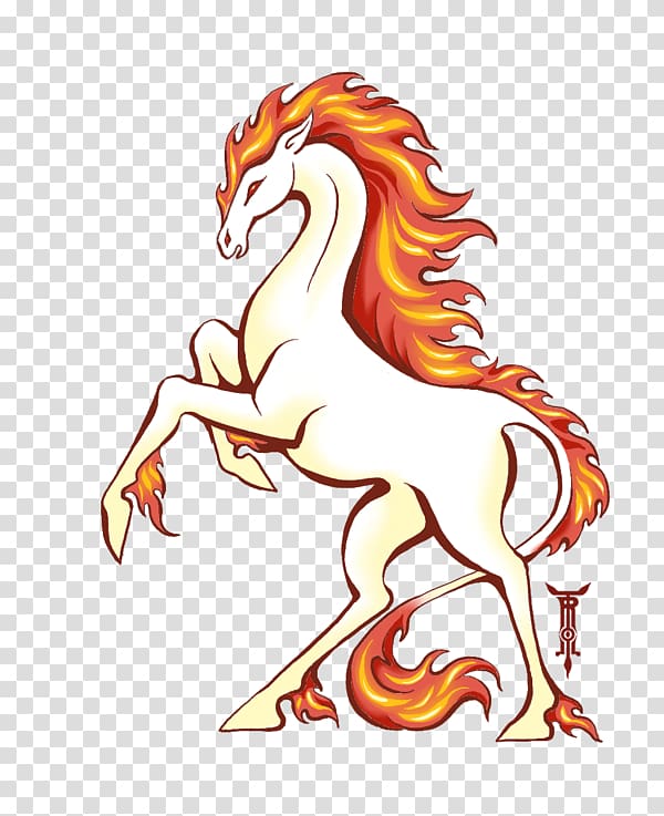 Rapidash Tattoo Ponyta Mustang Fire, mustang transparent background PNG clipart