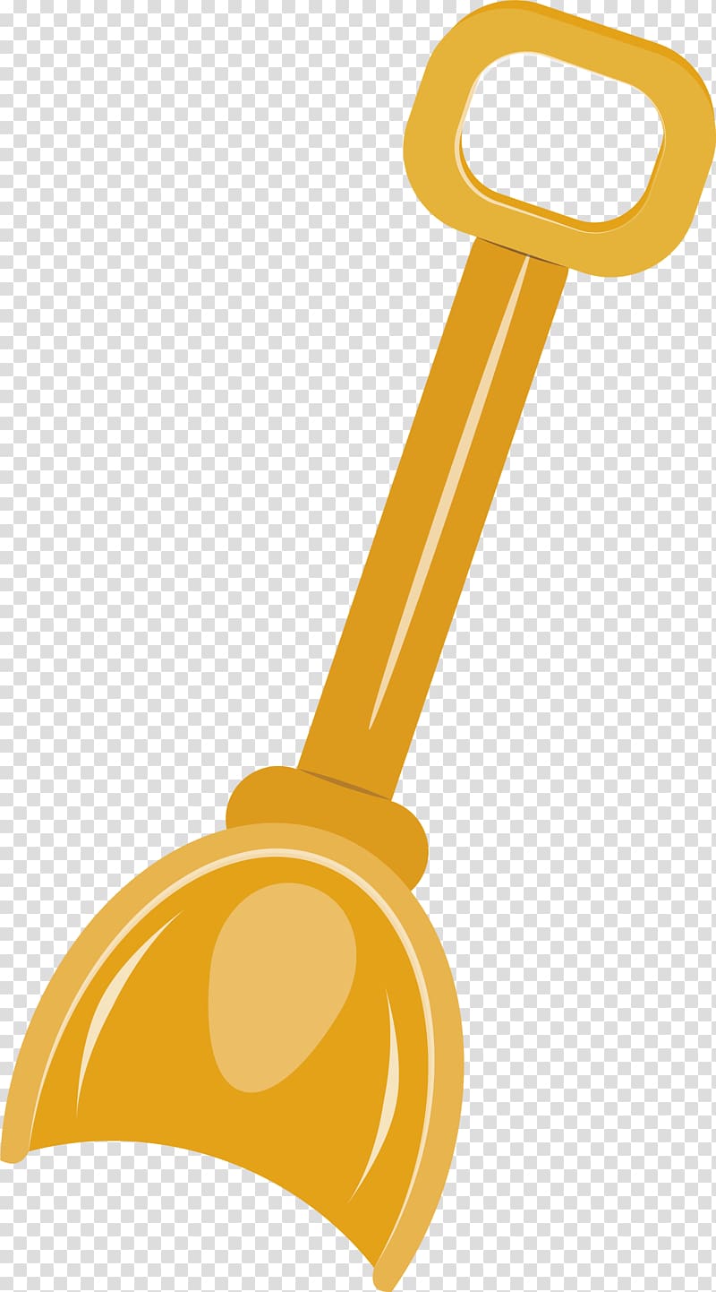 Yellow Shovel Plastic Child, Shovel element transparent background PNG clipart