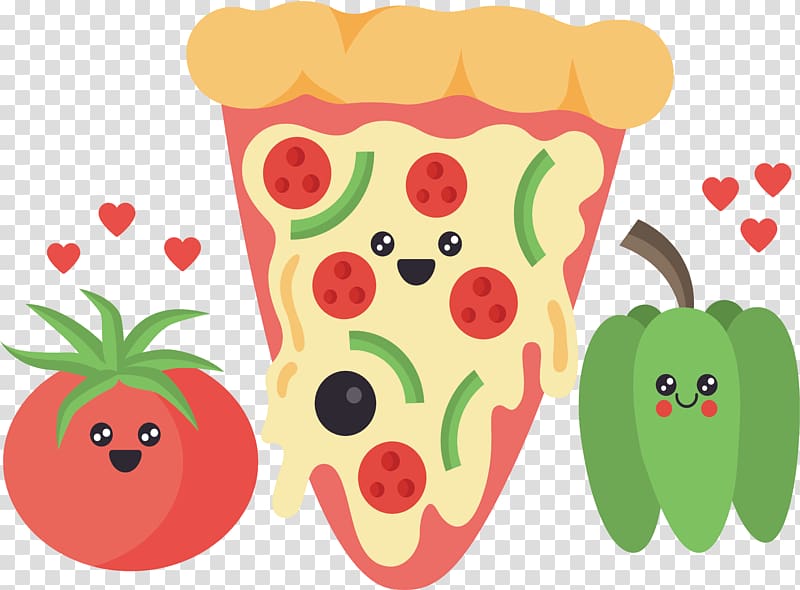 Pizza Nice Slice Ingredient Illustration, Cartoon pizza garnish transparent background PNG clipart