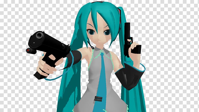 Hatsune Miku MikuMikuDance Handgun Vocaloid Homura Akemi, hatsune miku transparent background PNG clipart