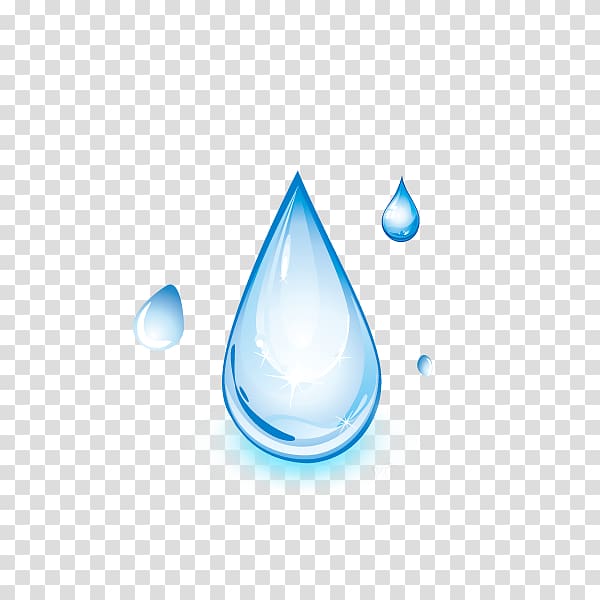 blue water drop artwork, Drop Distilled water Light, Cartoon water drops transparent background PNG clipart