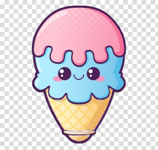 Ice cream Sticker Redbubble Kavaii Decal, ice cream transparent background PNG clipart
