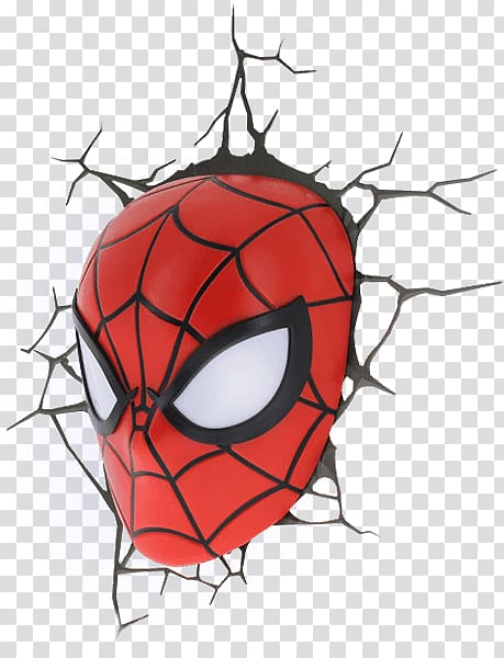 Spider-Man Light Iron Man Mask Superhero, Spiderman 3D transparent ...