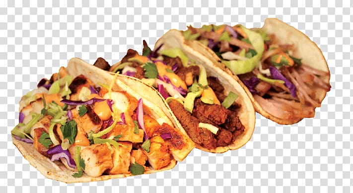 three vegetables tortillas, Mexican Tacos transparent background PNG clipart