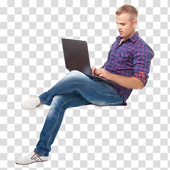 Sitting man transparent background PNG clipart