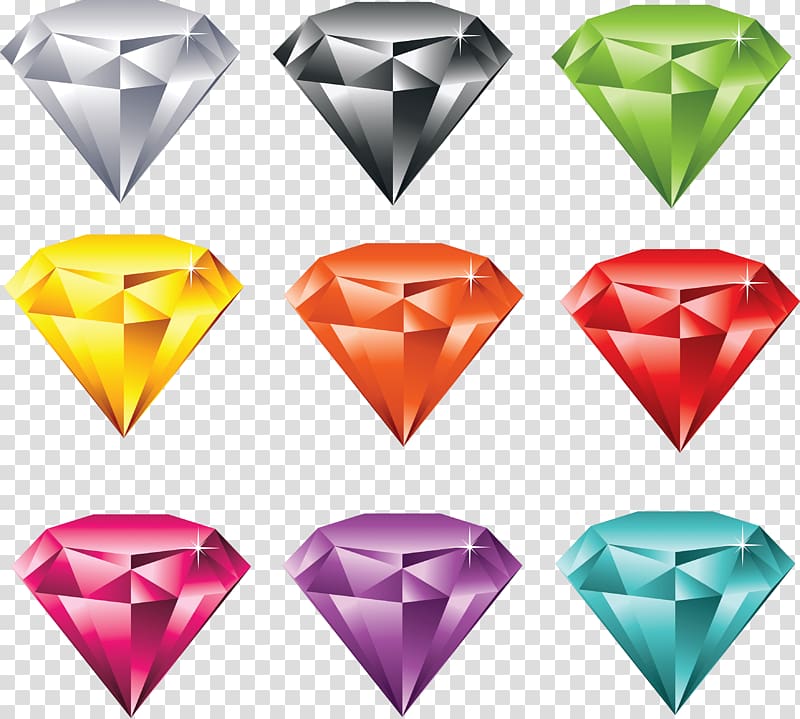 Diamond , Color Diamonds transparent background PNG clipart