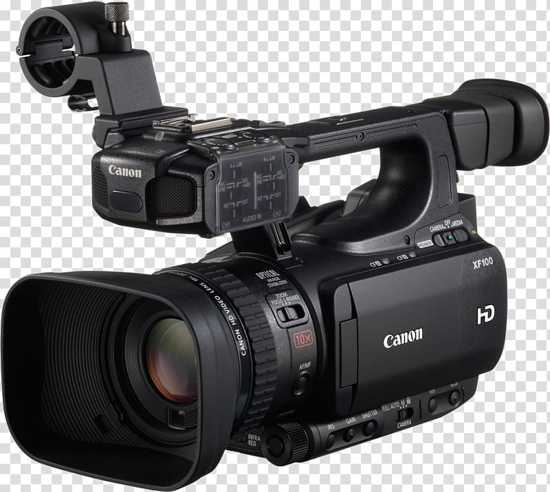 Canon XF100 Camcorder Professional video camera Video Cameras, Camera transparent background PNG clipart