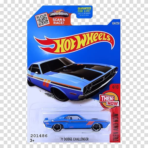 Dodge Challenger Car Hot Wheels Die-cast toy, Hot Wheels Race Off transparent background PNG clipart