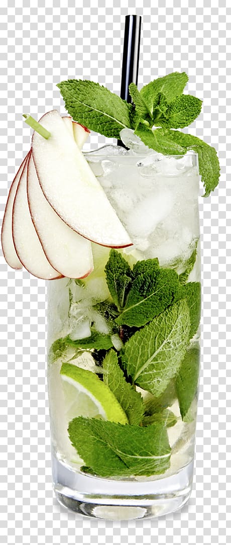 Mojito Cocktail garnish Mai Tai Rickey Mint julep, big apple transparent background PNG clipart