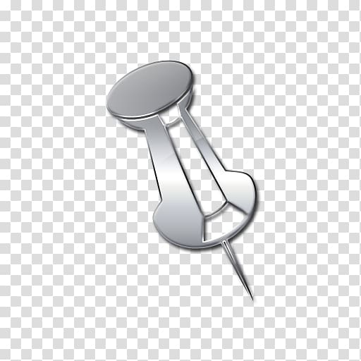 Drawing pin Silver Metal, silver transparent background PNG clipart