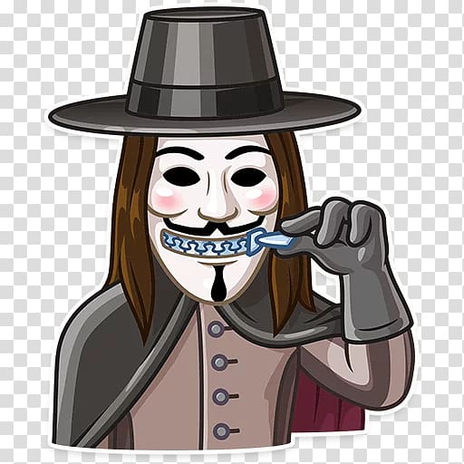 Cartoon Character, guy fawkes mask transparent background PNG clipart