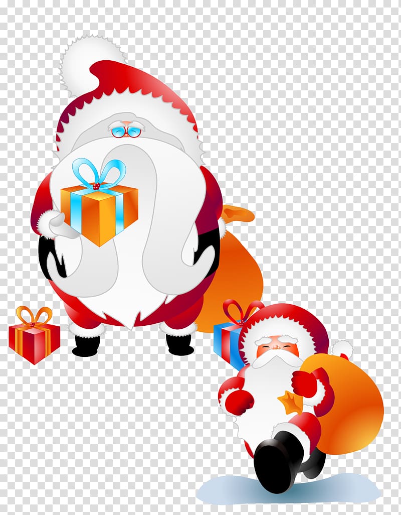 Santa Claus Christmas Eve, Send gift Santa Claus transparent background PNG clipart