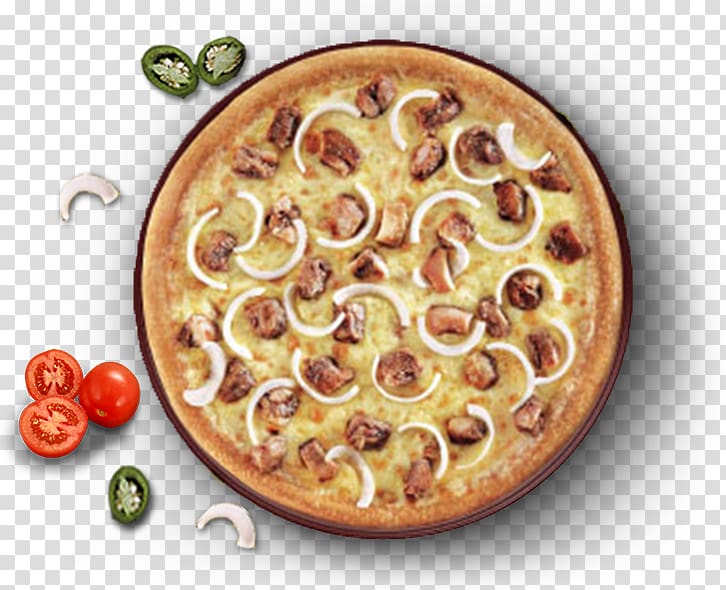Domino\'s Pizza Mexican cuisine Barbecue chicken Pizza cheese, non-veg food transparent background PNG clipart