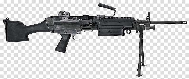 M249 light machine gun Squad automatic weapon FN Herstal Automatic firearm, weapon transparent background PNG clipart