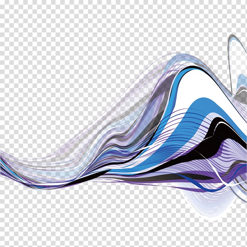 Blue abstract illustration, Line Blue Curve Shape, Blue wavy line curve  transparent background PNG clipart