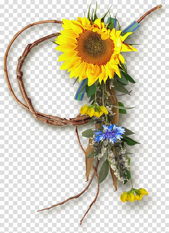 Floral design Cut flowers Common sunflower Flower bouquet, flower transparent background PNG clipart