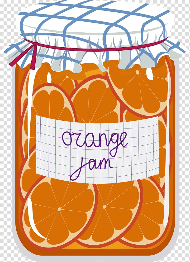 Marmalade Gelatin dessert Fruit preserves Canning, Cartoon orange jar transparent background PNG clipart