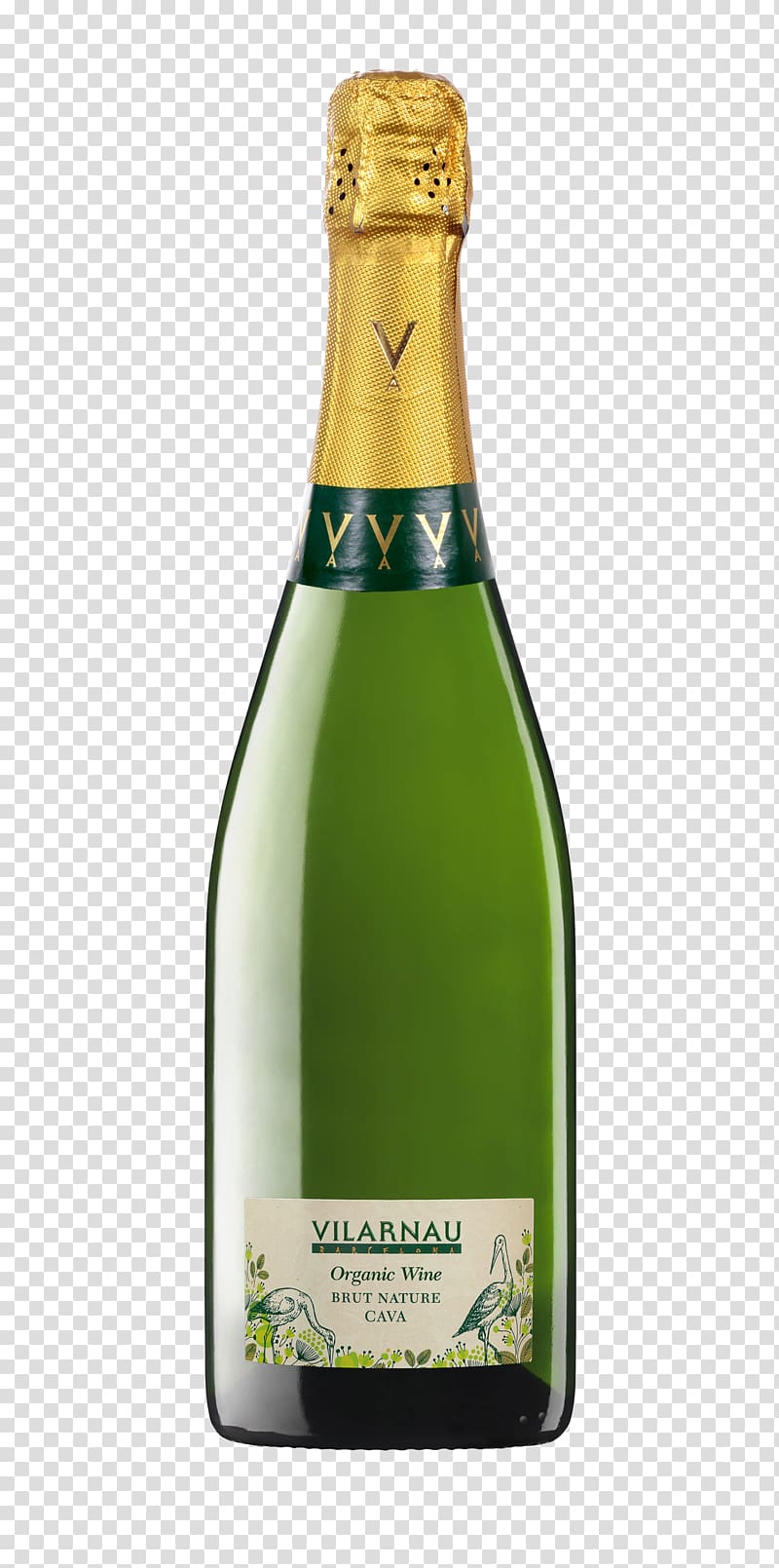 Cava DO Champagne Sparkling wine Brut Nature, champagne transparent background PNG clipart