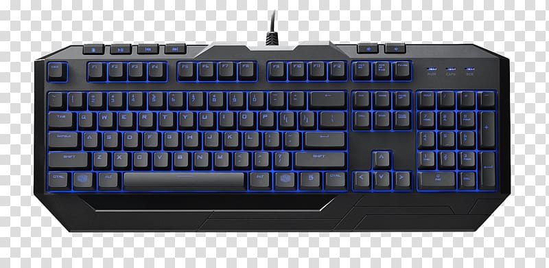 Computer keyboard Computer mouse Cooler Master Gaming keypad Backlight, keyboard transparent background PNG clipart