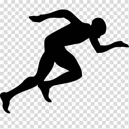 Running Silhouette illustration , Sport Man transparent background PNG clipart